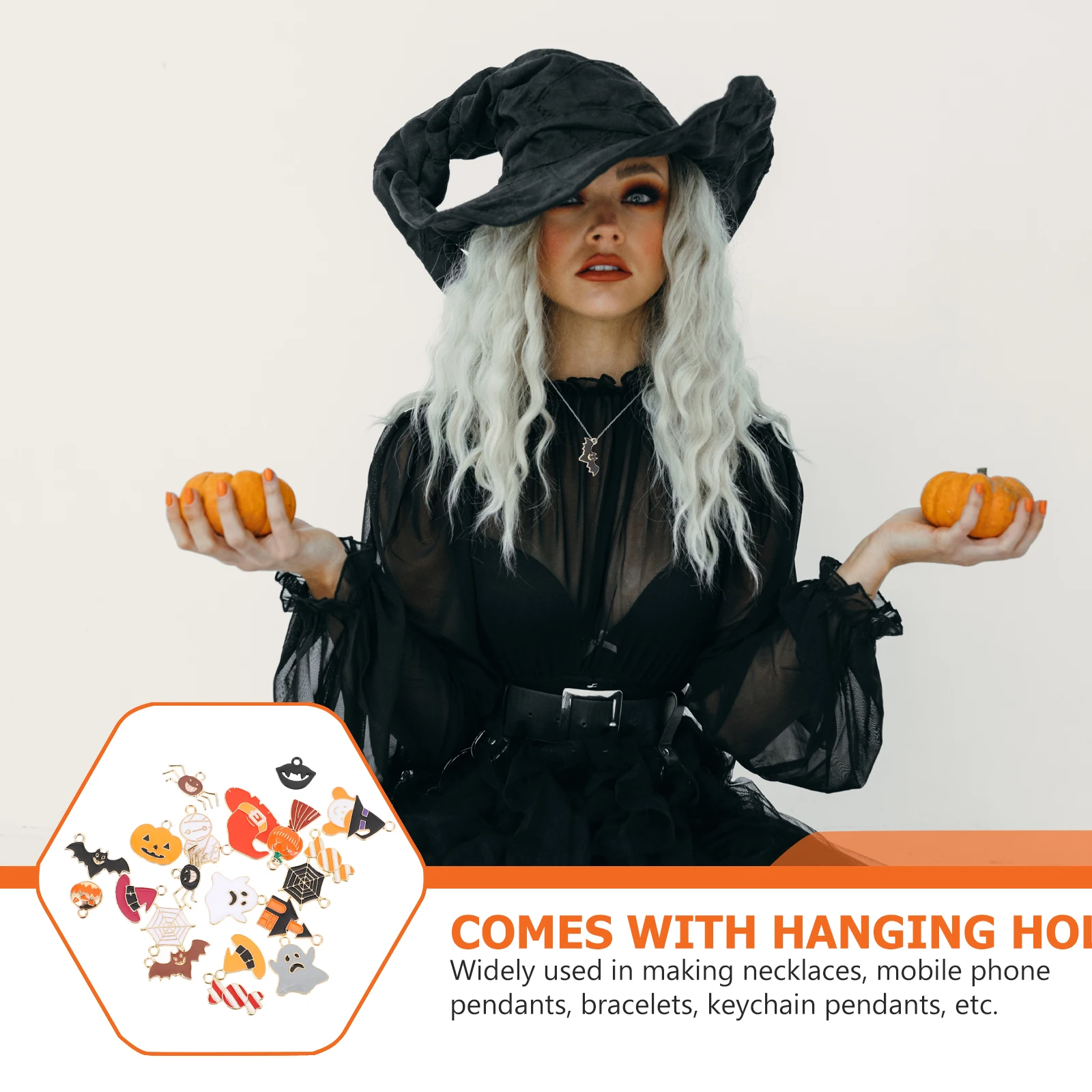 21 Pcs Ghost Pumpkin Pendant Jewelry Pendants Decorative Charms Earrings Making Halloween DIY Ornament Crafting Accessories
21 Pcs Ghost Pumpkin Pendant Jewelry Pendants Decorative Charms Earrings Making Halloween DIY Ornament Crafting Accessories