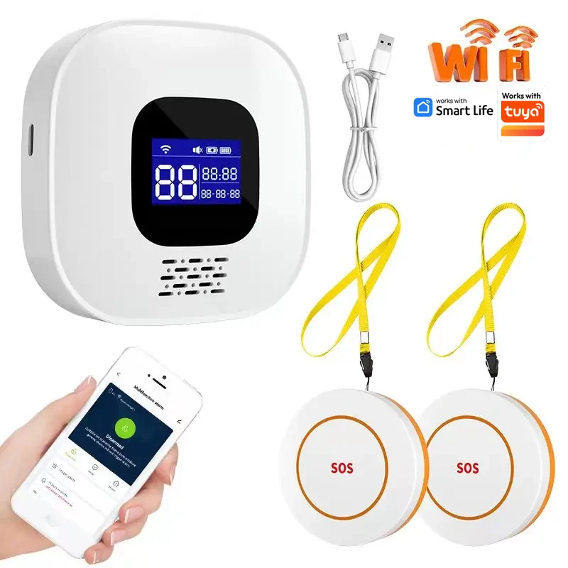 Tuya WiFi Smart SOS Call Button Wireless Caregiver Pager Phone Alert Transmitter Emergency Call Button for Kids Elderly Patient
Tuya WiFi Smart SOS Call Button Wireless Caregiver Pager Phone Alert Transmitter Emergency Call Button for Kids Elderly Patient