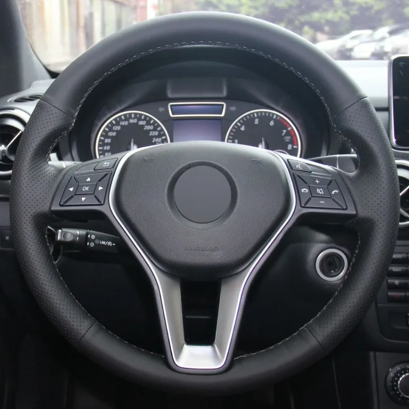 Black Artificial Leather Car Steering Wheel Cover for Mercedes-Benz A-Class 2013-2015 B-Class E-Class 2014 CLA-Class
Black Artificial Leather Car Steering Wheel Cover for Mercedes-Benz A-Class 2013-2015 B-Class E-Class 2014 CLA-Class