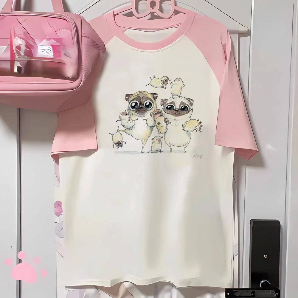 Pug t shirt women active wear anime graphic tshirt girl anime harajuku streetwear clothing
Pug t shirt women active wear anime graphic tshirt girl anime harajuku streetwear clothing