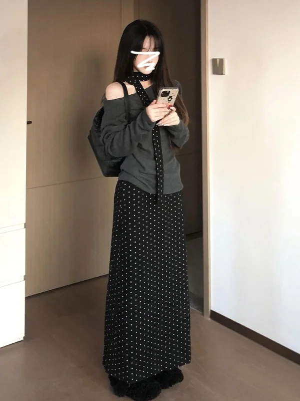 Ретро-вязаный свитер на одно плечо с длинным рукавом, женская базовая кофта, весна 2026, для повседневной носки, средней мягкости, корейский прямой крой
Ретро-вязаный свитер на одно плечо с длинным рукавом, женская базовая кофта, весна 2026, для повседневной носки, средней мягкости, корейский прямой крой