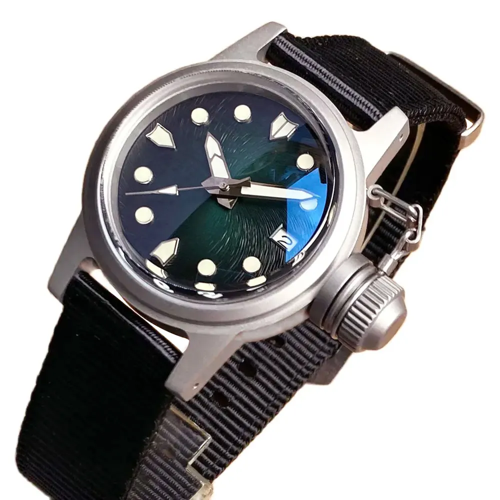 36MM Military Frog man Army NH35 PT5000 Automatic Watch Men Double Dome Sapphire Sandblast Watch MOP Dial Diver 200m Waterproof
36MM Military Frog man Army NH35 PT5000 Automatic Watch Men Double Dome Sapphire Sandblast Watch MOP Dial Diver 200m Waterproof