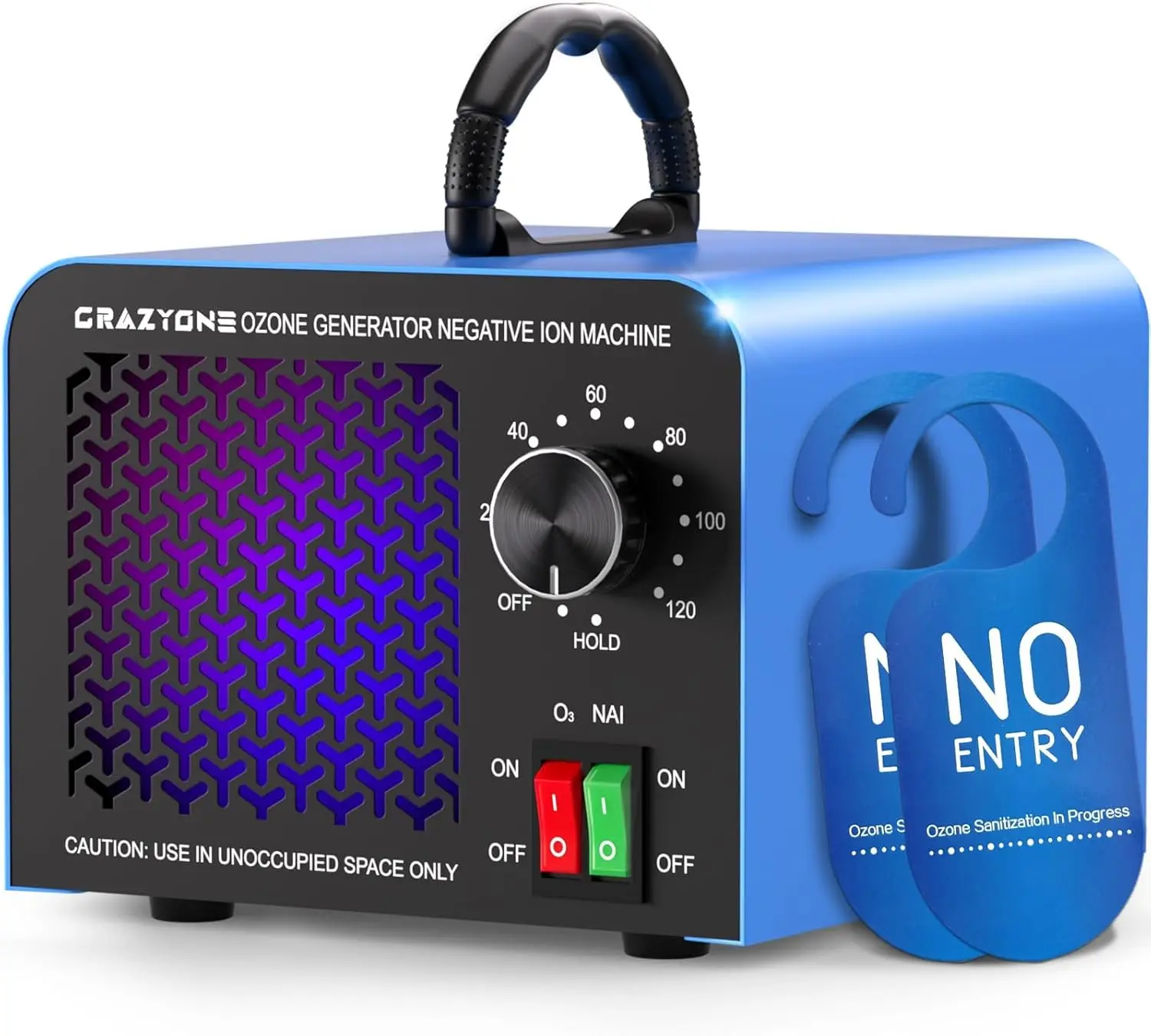 120,000mg/h Ozone Generator with Negative Ion, Odor Eliminator for Car, Home, Pets, Smoke - Covers 6,000 Sq.Ft
120,000mg/h Ozone Generator with Negative Ion, Odor Eliminator for Car, Home, Pets, Smoke - Covers 6,000 Sq.Ft