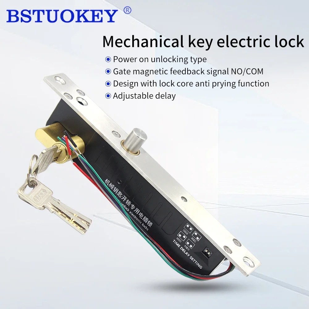 DC 12V / 24V Fail Secure Electronic Cylinder Drop Bolt Lock With Dead Bolt Mechanical Key Unlock Adjuste Time relay Door Contact
DC 12V / 24V Fail Secure Electronic Cylinder Drop Bolt Lock With Dead Bolt Mechanical Key Unlock Adjuste Time relay Door Contact