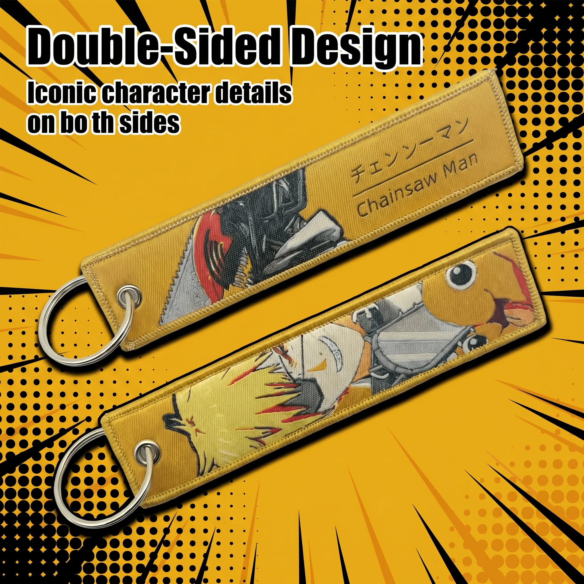 Anime Embroidery Woven Label Keychain Cartoon Jet Tag Key Ring Backpack Bag Pendant Car Key Holder Fashion Accessories Cute Fans
Anime Embroidery Woven Label Keychain Cartoon Jet Tag Key Ring Backpack Bag Pendant Car Key Holder Fashion Accessories Cute Fans