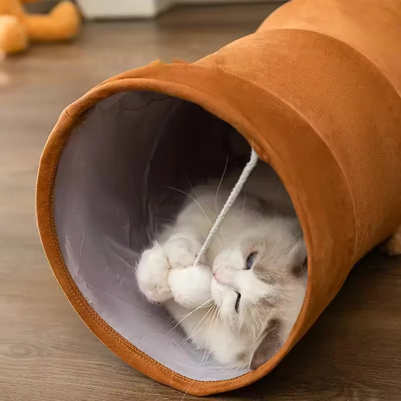 Cat Tunnels Cartoon Foldable Straight Pipe Interactive Cat Toy for Training Hiding Soothe Cat Anxiety Pet Accessories
Cat Tunnels Cartoon Foldable Straight Pipe Interactive Cat Toy for Training Hiding Soothe Cat Anxiety Pet Accessories