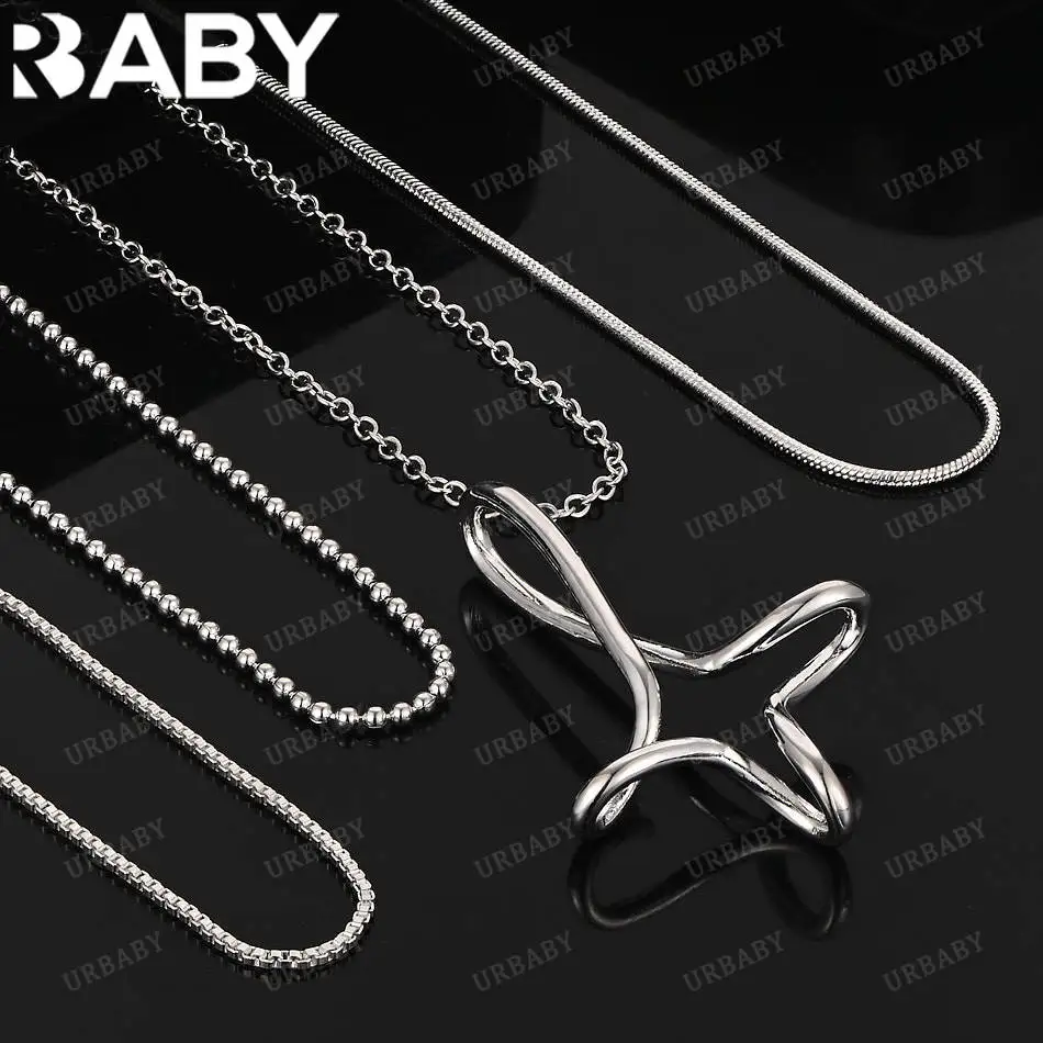 URBABY 40-75cm 925 Sterling Silver Irregular Lines Pendant Necklace For Women Men Creativity Gifts Street All-match Party
URBABY 40-75cm 925 Sterling Silver Irregular Lines Pendant Necklace For Women Men Creativity Gifts Street All-match Party