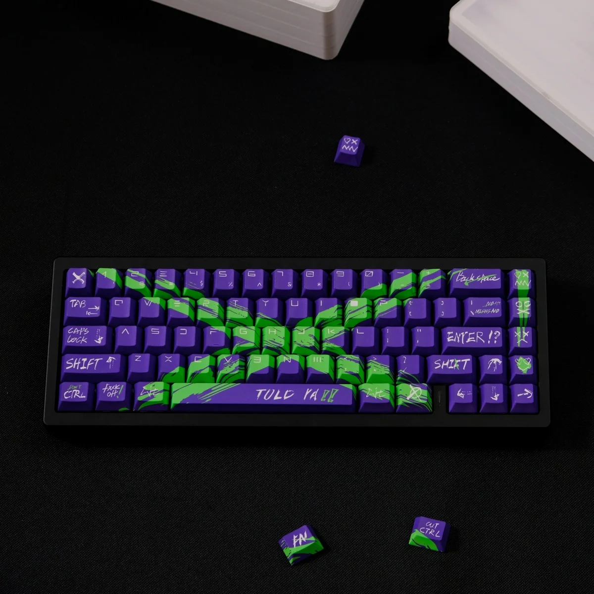 Against invalid purple green white PBT original factory height, sublimation, mechanical keyboard cap wooting drunk deer, rain 75
Against invalid purple green white PBT original factory height, sublimation, mechanical keyboard cap wooting drunk deer, rain 75
