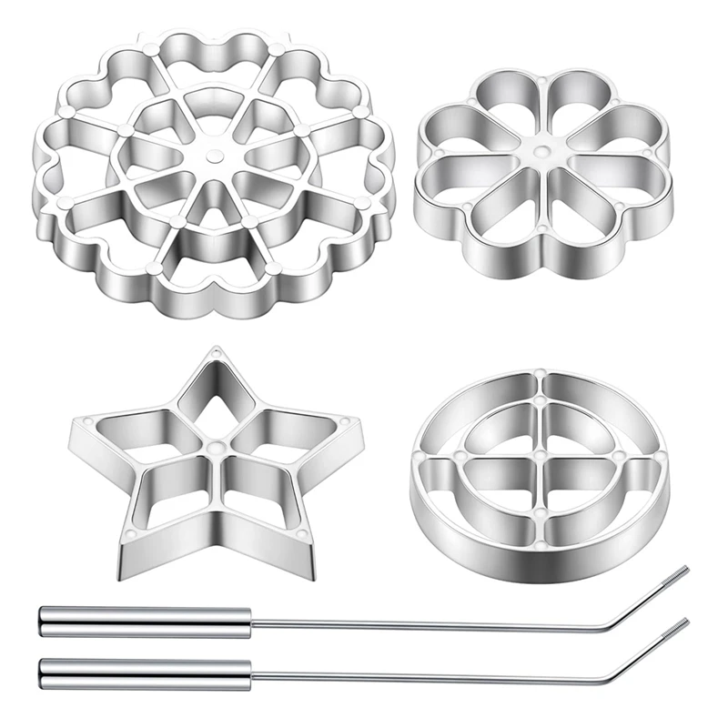 Rosette Iron Molds Set Bunuelos Mold With Handle Cooking Stamp Maker Kit Cookie Cutter Aluminum Alloy Waffle Mold-A12K
Rosette Iron Molds Set Bunuelos Mold With Handle Cooking Stamp Maker Kit Cookie Cutter Aluminum Alloy Waffle Mold-A12K