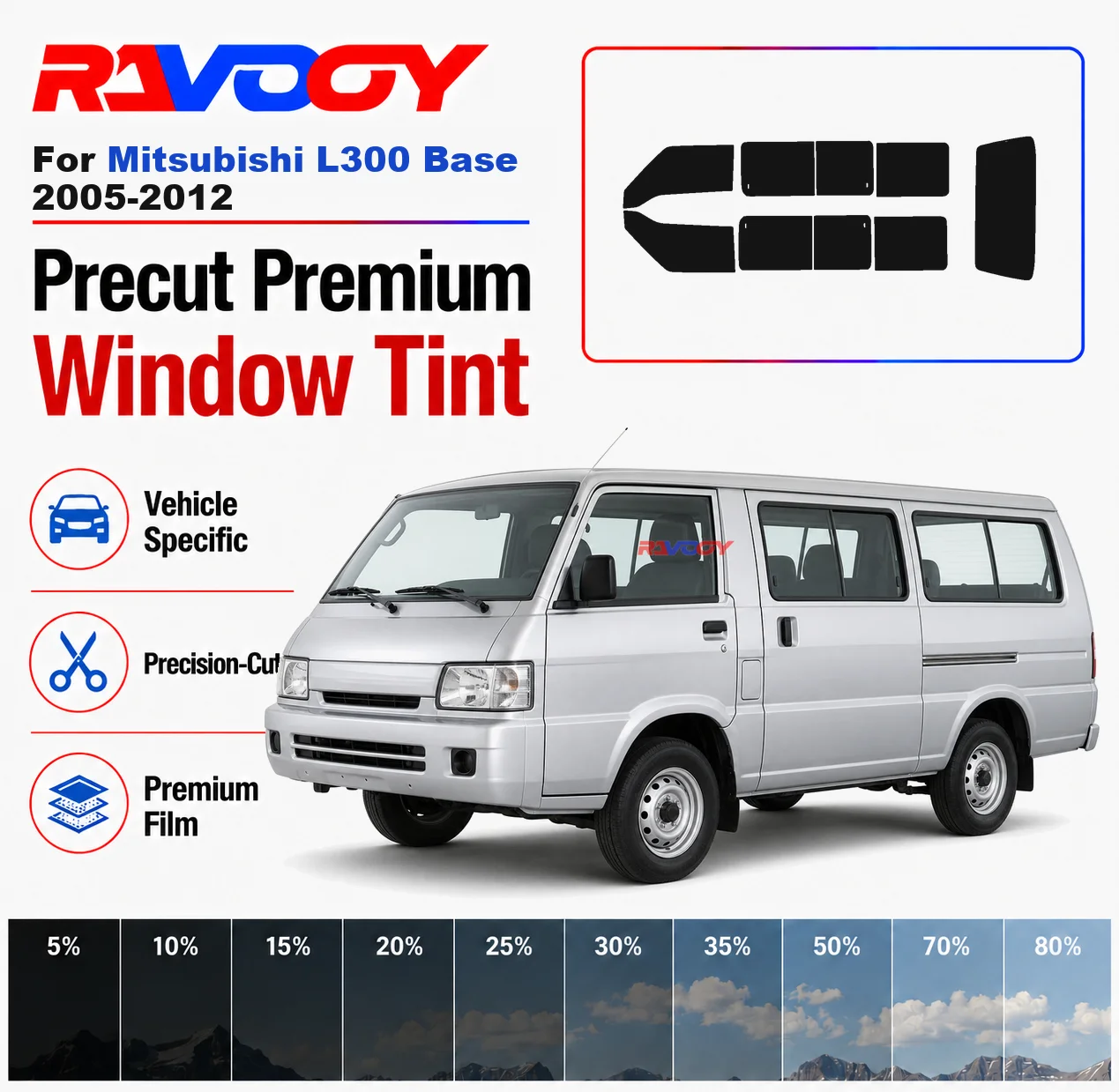 Premium Precut Window Tint Kit Front Rear Windows Rear Windshield For Mitsubishi L300 Base 2005-2012 Car Solar Nano Ceramic Film
Premium Precut Window Tint Kit Front Rear Windows Rear Windshield For Mitsubishi L300 Base 2005-2012 Car Solar Nano Ceramic Film