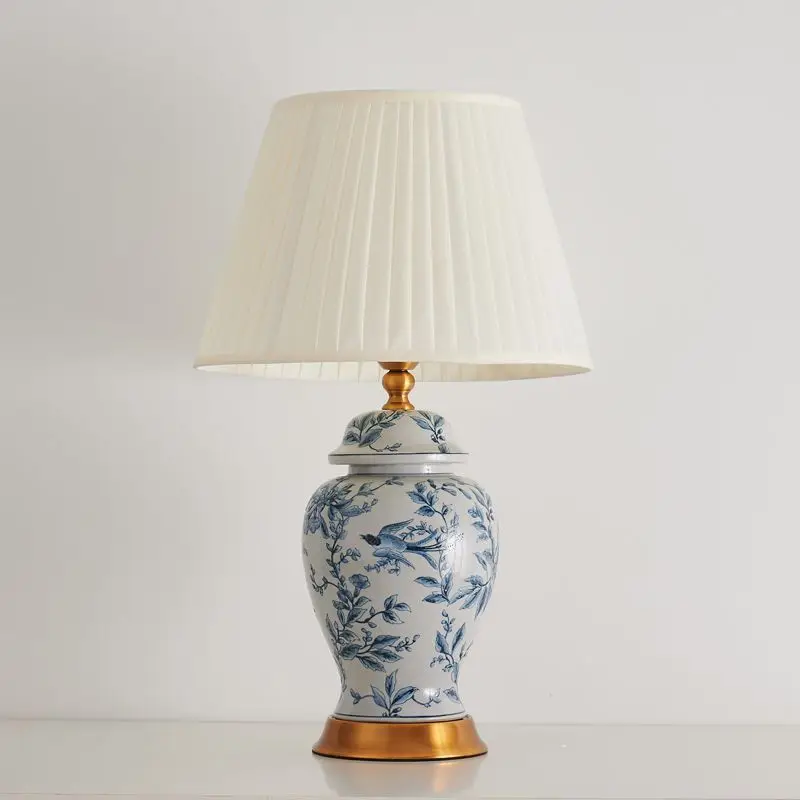 New Chinese Style Ceramic Table Lamp Chinese Painted Blue And White Porcelain Warm Light For Living Room Study Bedroom Lamps
New Chinese Style Ceramic Table Lamp Chinese Painted Blue And White Porcelain Warm Light For Living Room Study Bedroom Lamps