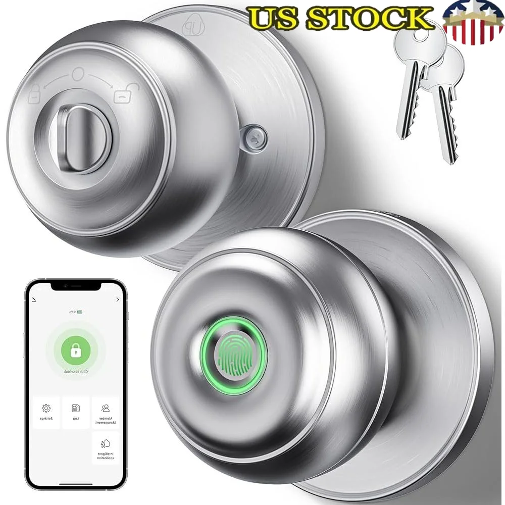 Fingerprint Door Kno Biometric Bluetooth Control App Remote Unlock Backup Keys Indoor Use Auto Lock 3 Modes
Fingerprint Door Kno Biometric Bluetooth Control App Remote Unlock Backup Keys Indoor Use Auto Lock 3 Modes