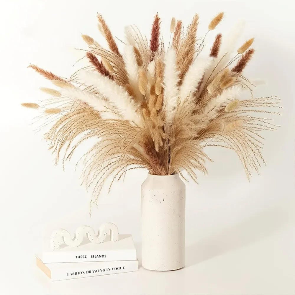 Natural Dried Flower Pampas Bouquet Boho Christmas Home decoration Rabbit Tail Grass Real Flowers Wedding Arrangement Decoration
Natural Dried Flower Pampas Bouquet Boho Christmas Home decoration Rabbit Tail Grass Real Flowers Wedding Arrangement Decoration