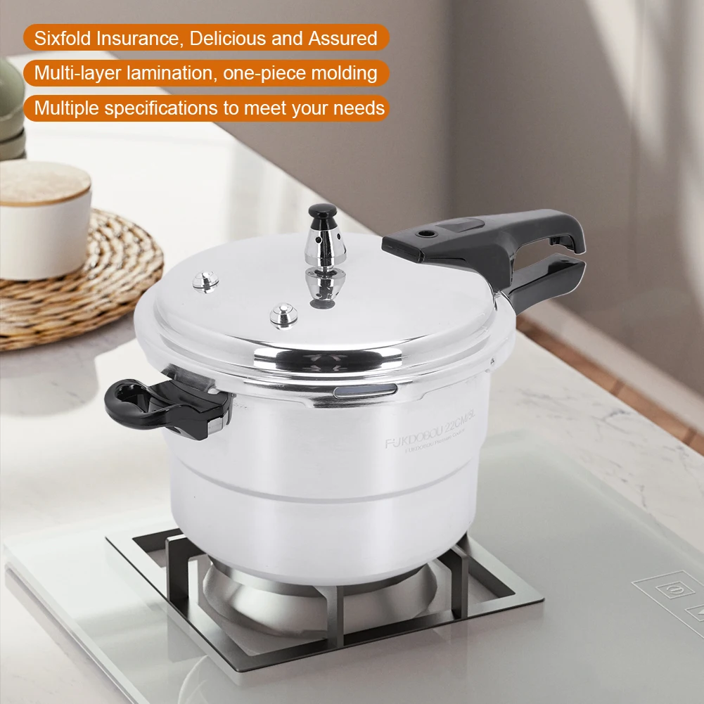 Aluminum Alloy Pressure Cooker with Steaming Plate Small Pressure Cooker Household Stovetop Pressure Canner for Induction Cooker
Aluminum Alloy Pressure Cooker with Steaming Plate Small Pressure Cooker Household Stovetop Pressure Canner for Induction Cooker