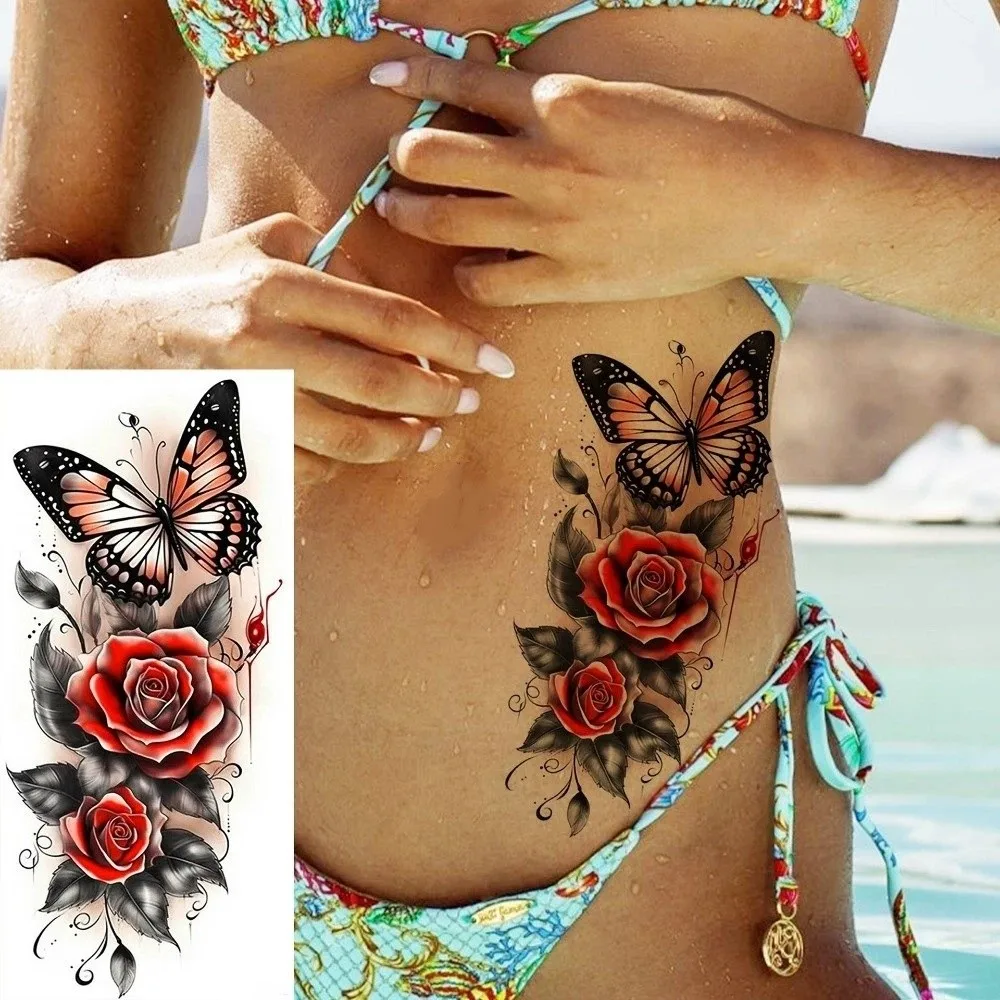 Flower Temporary Tattoo Sticker Long Lasting Waterproof Rose Temporary Tattoo Realistic Design Red Rose Instant Decals Daily Use
Flower Temporary Tattoo Sticker Long Lasting Waterproof Rose Temporary Tattoo Realistic Design Red Rose Instant Decals Daily Use