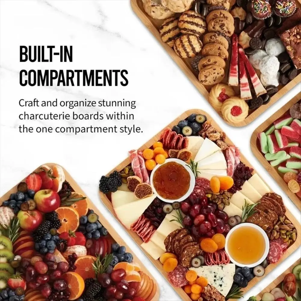 Transparent Bamboo Cheese Board Snap-On Lid Divided Grid Bamboo Cheese Tray Portable Square Shape Wooden Cheese Board
Transparent Bamboo Cheese Board Snap-On Lid Divided Grid Bamboo Cheese Tray Portable Square Shape Wooden Cheese Board