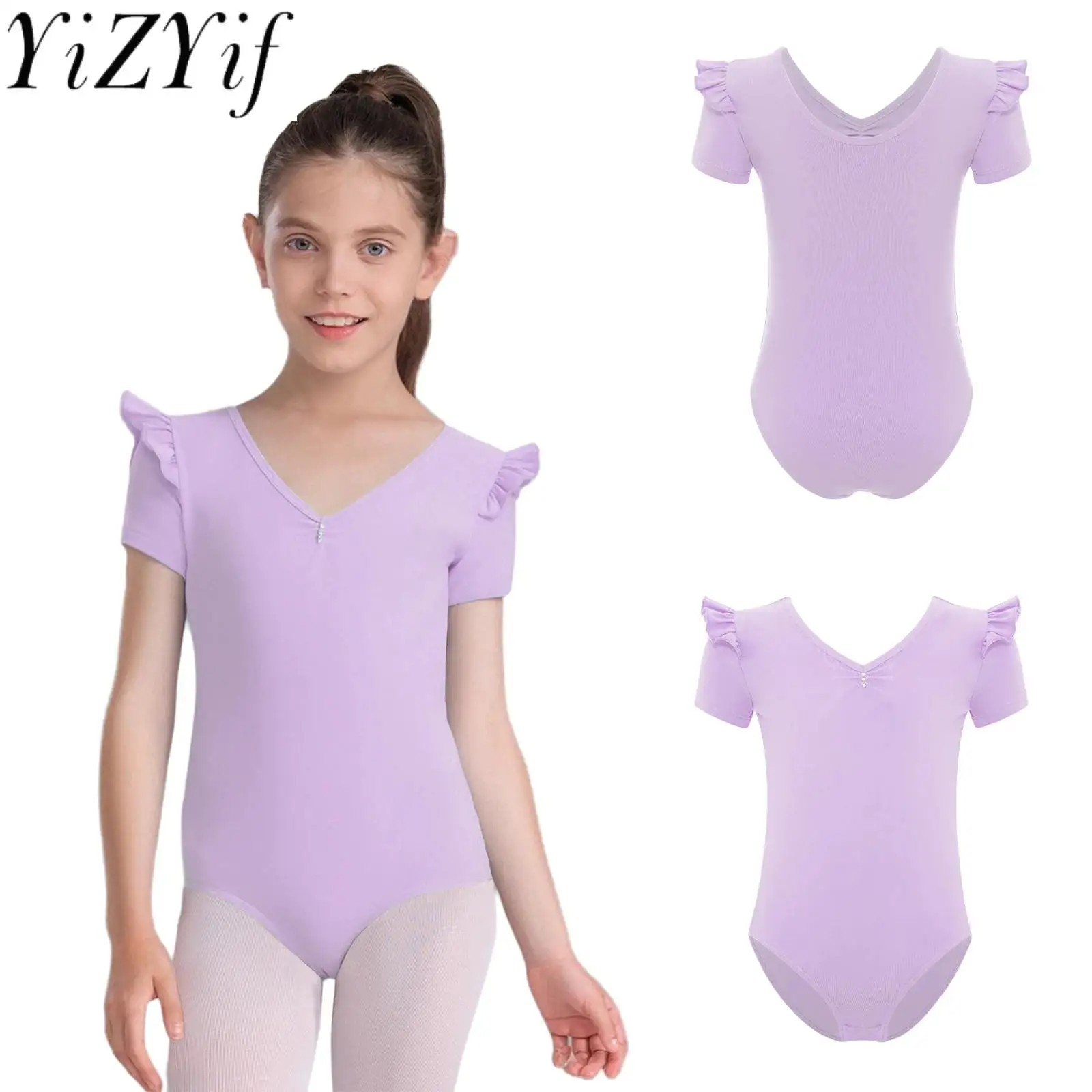 Kids Girls Ballet Dance Warm-up Practicing Leotard Cute Ruffle Short Sleeve Bodysuit for Ballet Examination Performance Outfits
Kids Girls Ballet Dance Warm-up Practicing Leotard Cute Ruffle Short Sleeve Bodysuit for Ballet Examination Performance Outfits