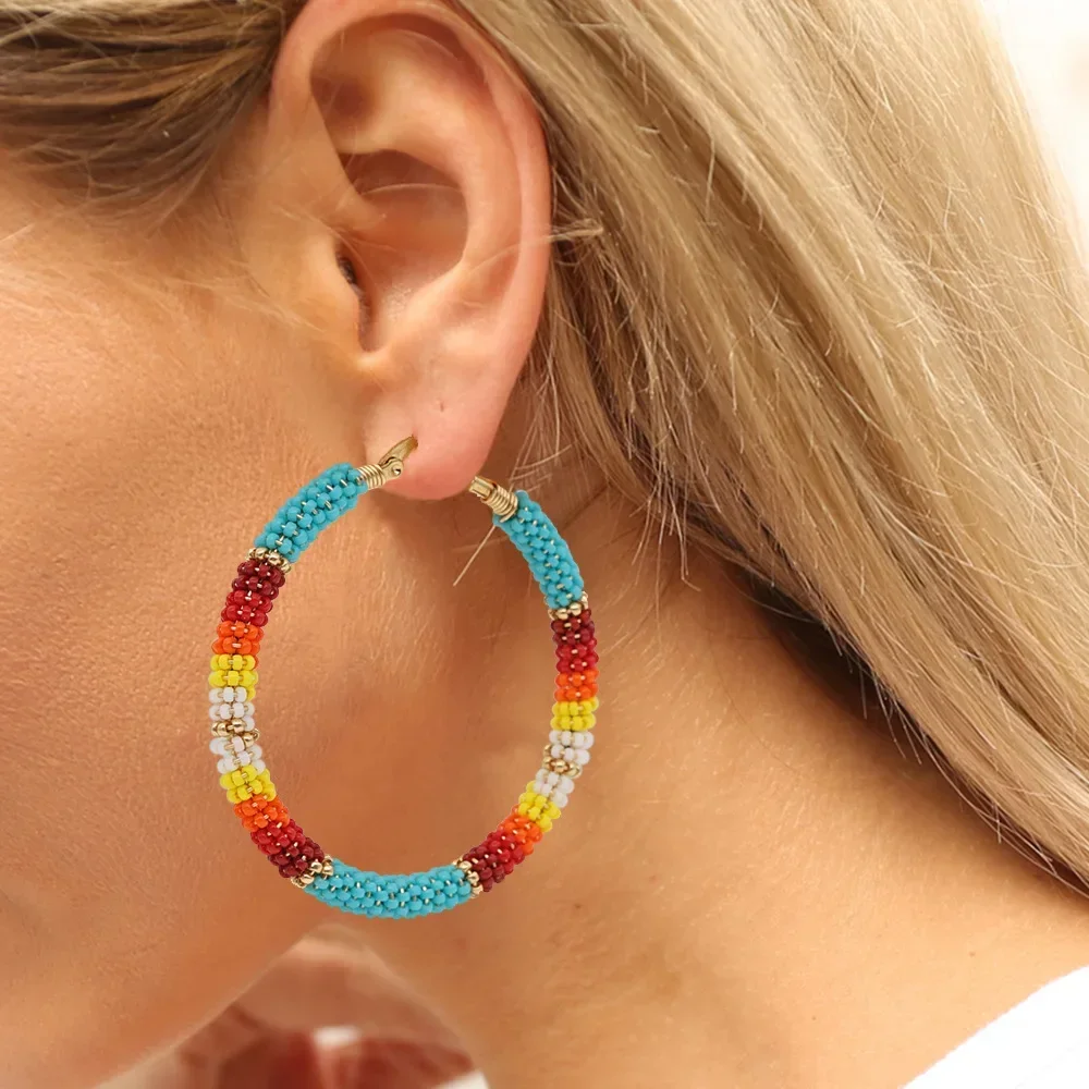 2025 Handmade Bead Earrings Hand Weaving Beaded Leopard Print Colored Beads Retro Bohemia Geometry Tassel Earrings for Women
2025 Handmade Bead Earrings Hand Weaving Beaded Leopard Print Colored Beads Retro Bohemia Geometry Tassel Earrings for Women