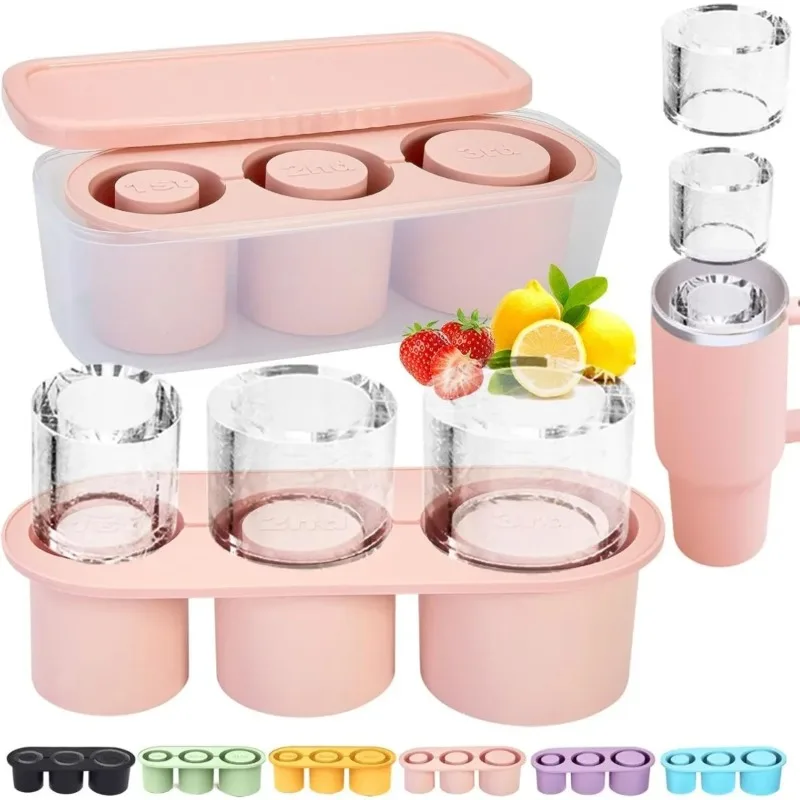Tumbler Ice Tray for Stanley/Yeti/Simple Modern 40oz Tumblers Silicone Ice Cube Tray for Tumblers with Bin and Lid PH023
Tumbler Ice Tray for Stanley/Yeti/Simple Modern 40oz Tumblers Silicone Ice Cube Tray for Tumblers with Bin and Lid PH023