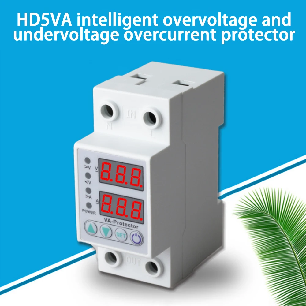Adjustable Over Voltage Current and Under Voltage Protective Device Protector Relay 40A 63A 220V 230V
Adjustable Over Voltage Current and Under Voltage Protective Device Protector Relay 40A 63A 220V 230V