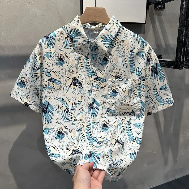 New Style Short-sleeved Shirt Men's Summer Hong Kong Style Handsome Trendy Loose Beach Flower Shirt Ins Trendy
New Style Short-sleeved Shirt Men's Summer Hong Kong Style Handsome Trendy Loose Beach Flower Shirt Ins Trendy
