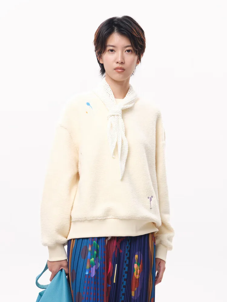 MOVEUP Casual Long Sleeved Round Neck Sweatshirt Winter Plush Colorful Embroidered Faishon Warm Loose Women's Pullover 3EWD11410
MOVEUP Casual Long Sleeved Round Neck Sweatshirt Winter Plush Colorful Embroidered Faishon Warm Loose Women's Pullover 3EWD11410