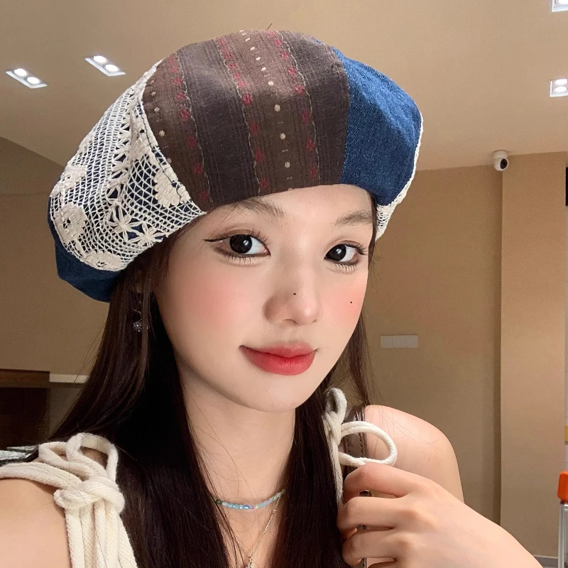 Niche Design Splicing Octagonal Berets for Women Summer Autumn Travel Casual Versatile Retro Japanese Literary Painter Hats
Niche Design Splicing Octagonal Berets for Women Summer Autumn Travel Casual Versatile Retro Japanese Literary Painter Hats