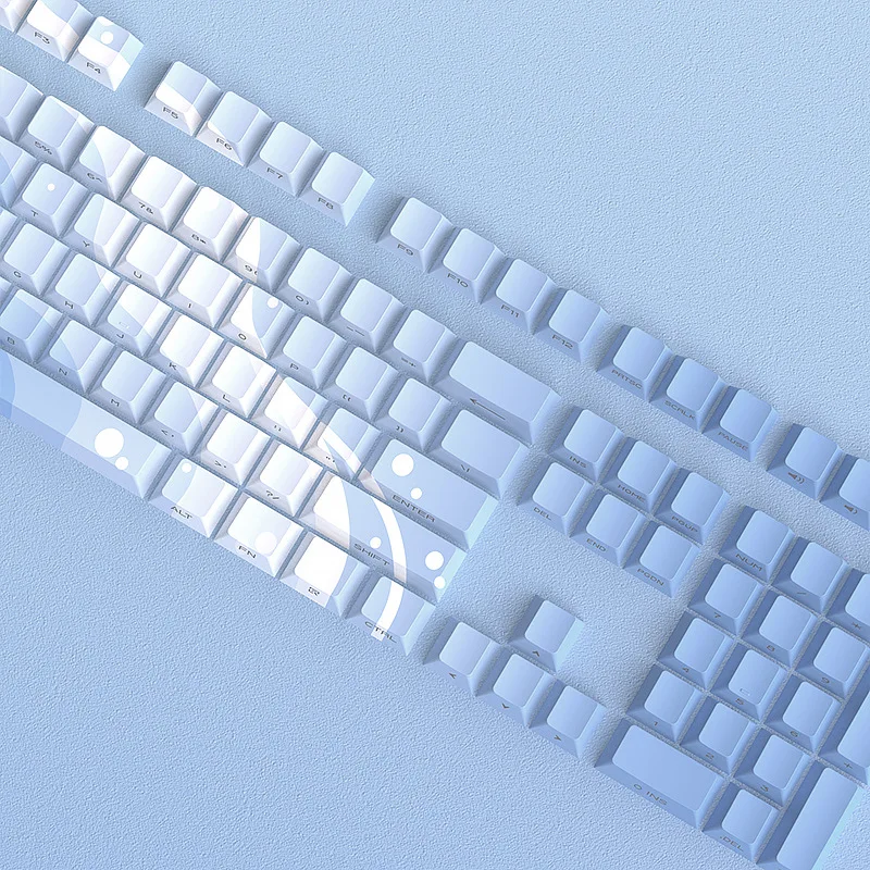 Water ripple keycap spot cross-border sublimation PBT side engraving luminous 128-key small full set customized original factory
Water ripple keycap spot cross-border sublimation PBT side engraving luminous 128-key small full set customized original factory