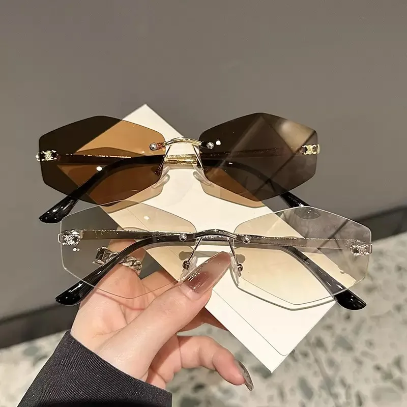 Fashion Polygonal Rimless Elegant Sunglasses Travel Beach Sun Protection Ocean Lens Eyewear Women's Daily Streetwear Accessories
Fashion Polygonal Rimless Elegant Sunglasses Travel Beach Sun Protection Ocean Lens Eyewear Women's Daily Streetwear Accessories
