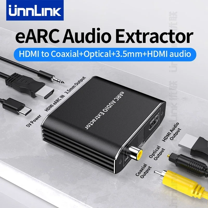 Unnlink HDMI Audio Extractor HiFi 7.1 5.1 eARC ARC Конвертер HDMI в SPDIF Оптический коаксиальный 3,5 мм HDMI аудиоразветвитель для телевизора
Unnlink HDMI Audio Extractor HiFi 7.1 5.1 eARC ARC Конвертер HDMI в SPDIF Оптический коаксиальный 3,5 мм HDMI аудиоразветвитель для телевизора