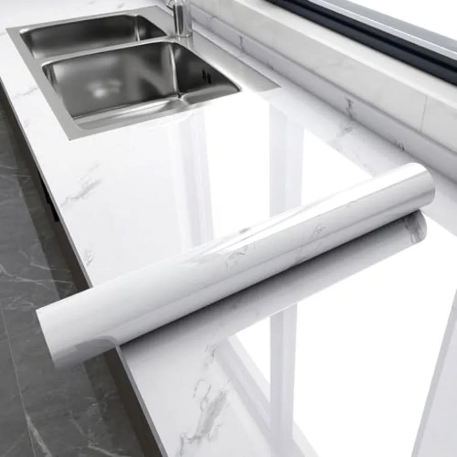 17.3"x394"Glossy Marble Contact Paper Peel and Stick Wallpaper Kitchen Countertop Self Adhesive Cabinets Furniture Refurbishmen
17.3"x394"Glossy Marble Contact Paper Peel and Stick Wallpaper Kitchen Countertop Self Adhesive Cabinets Furniture Refurbishmen