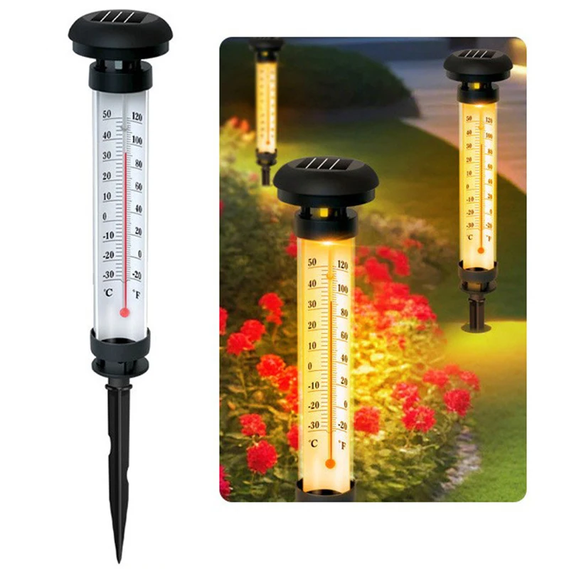 Solar Garden Light with Thermometer LED Lawn Decor Lamp Waterproof Landscape Light Auto on at Dusk for Garden Courtyard Decor
Solar Garden Light with Thermometer LED Lawn Decor Lamp Waterproof Landscape Light Auto on at Dusk for Garden Courtyard Decor