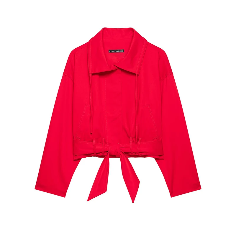 YENKYE New Women's With Belt Red Cropped Jacket Long Sleeve High Neck Streetwear Outerwear
YENKYE New Women's With Belt Red Cropped Jacket Long Sleeve High Neck Streetwear Outerwear