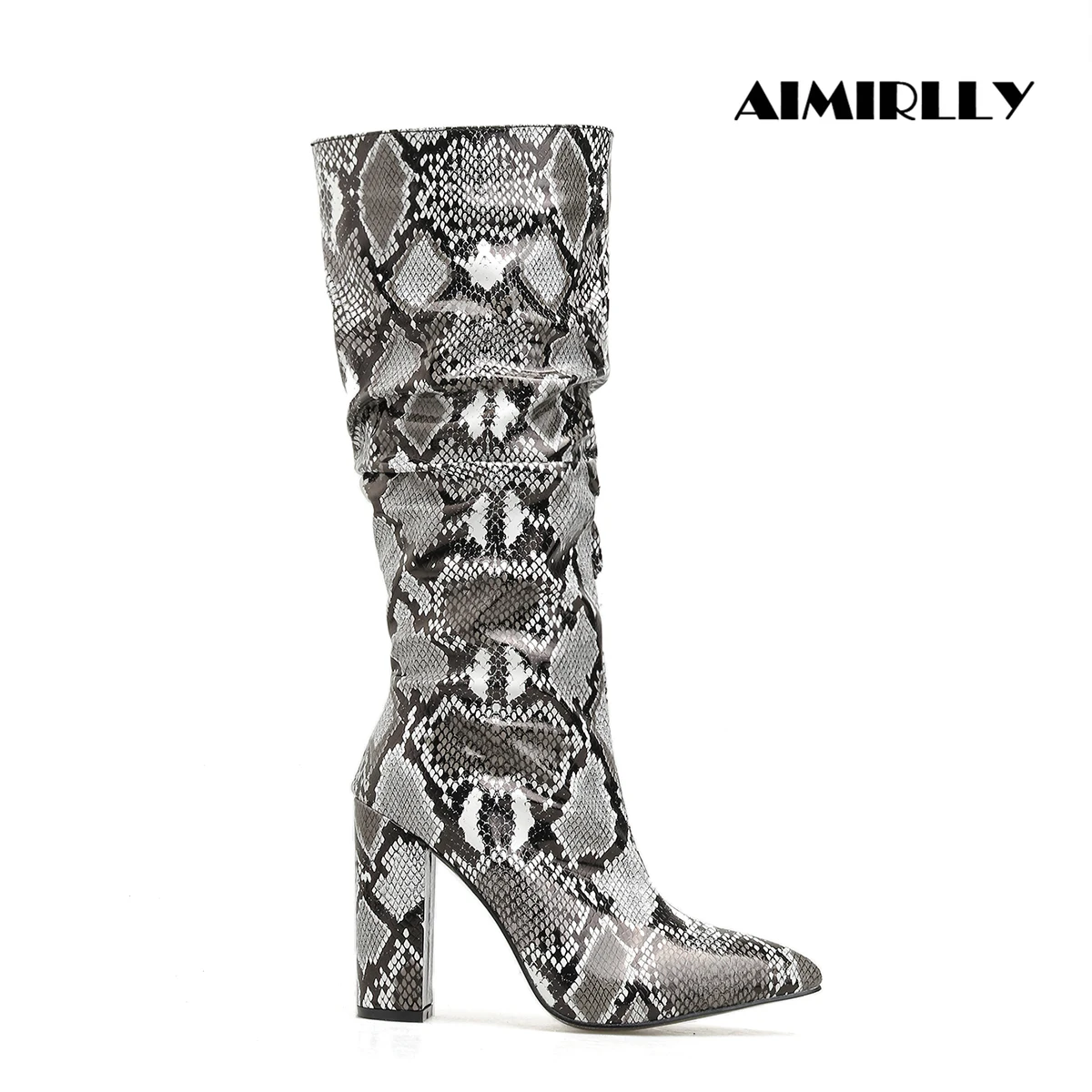Fashion Women's Snake Print Knee Height Boots Pointed Toe High Heels Retro Punk Combat Boots Chunky Heel for Autumn Winter
Fashion Women's Snake Print Knee Height Boots Pointed Toe High Heels Retro Punk Combat Boots Chunky Heel for Autumn Winter