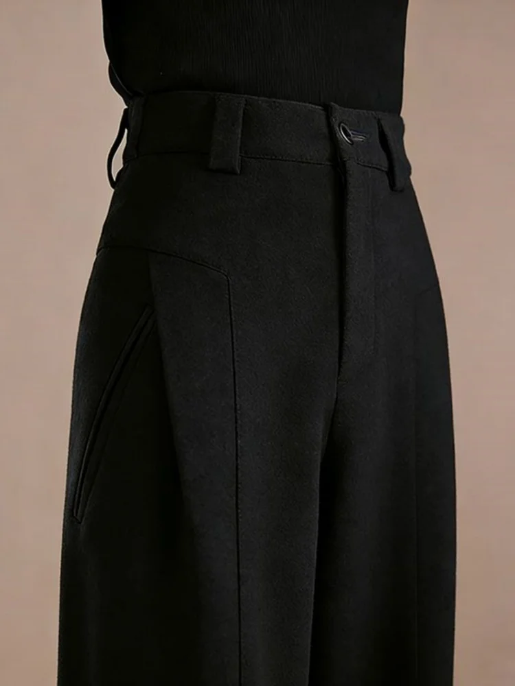 Black Fleece Lined Woolen Straight Leg Pants Women's High Waist Trousers Korean Style Commute Fashion Autumn Winter Wide Leg
Black Fleece Lined Woolen Straight Leg Pants Women's High Waist Trousers Korean Style Commute Fashion Autumn Winter Wide Leg