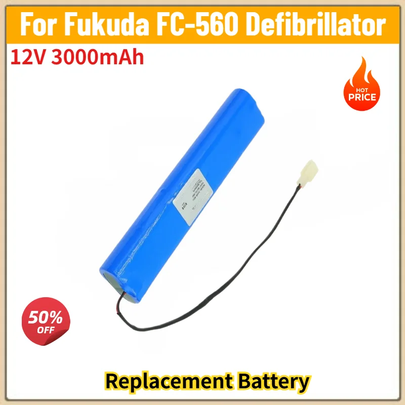 100% New 12V 3000mAh High Quality FC-560 Battery for Fukuda FC-560 Defibrillator Replacement Battery
100% New 12V 3000mAh High Quality FC-560 Battery for Fukuda FC-560 Defibrillator Replacement Battery