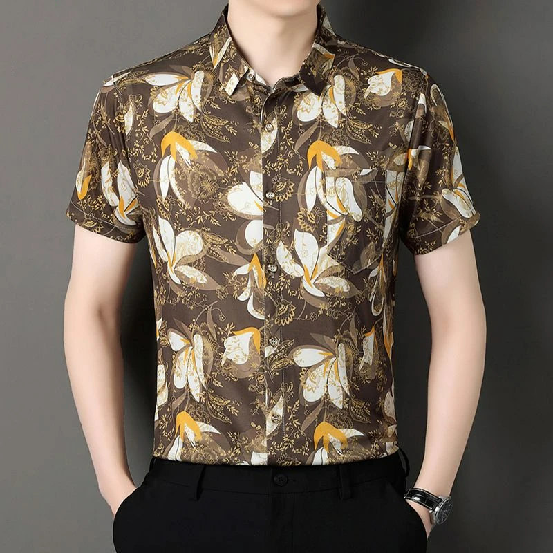 New Summer Men's Short-sleeved Ice Silk Casual Iron-free Shirt Pocket Middle-aged and Young Men's Clothing
New Summer Men's Short-sleeved Ice Silk Casual Iron-free Shirt Pocket Middle-aged and Young Men's Clothing