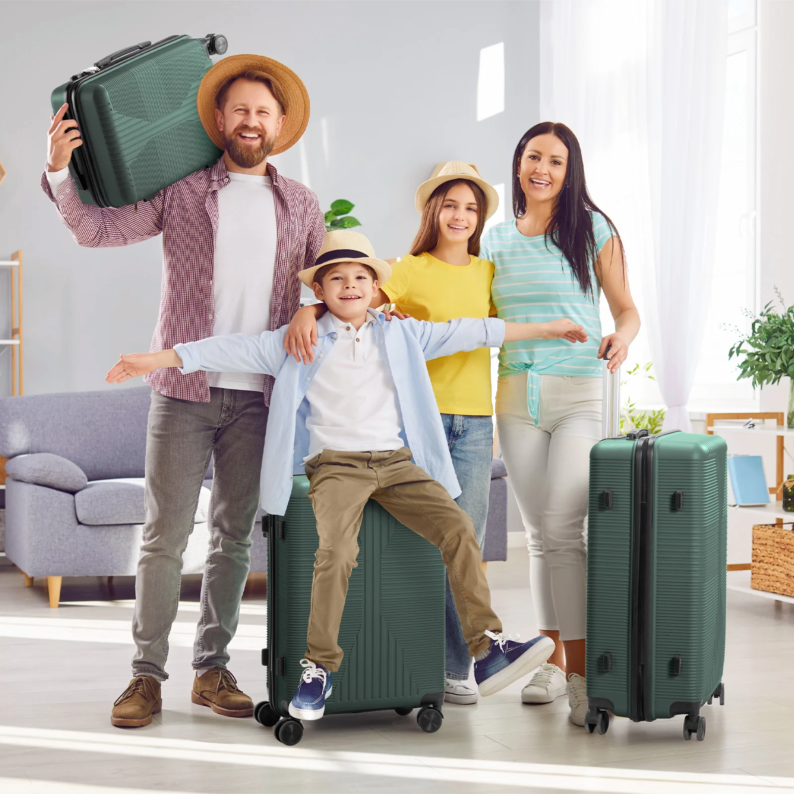 20in, 24in, and 28in spinner suitcase sets. Made of PP material with aluminum alloy pull rods. Stylish colors and a sporty look.
20in, 24in, and 28in spinner suitcase sets. Made of PP material with aluminum alloy pull rods. Stylish colors and a sporty look.