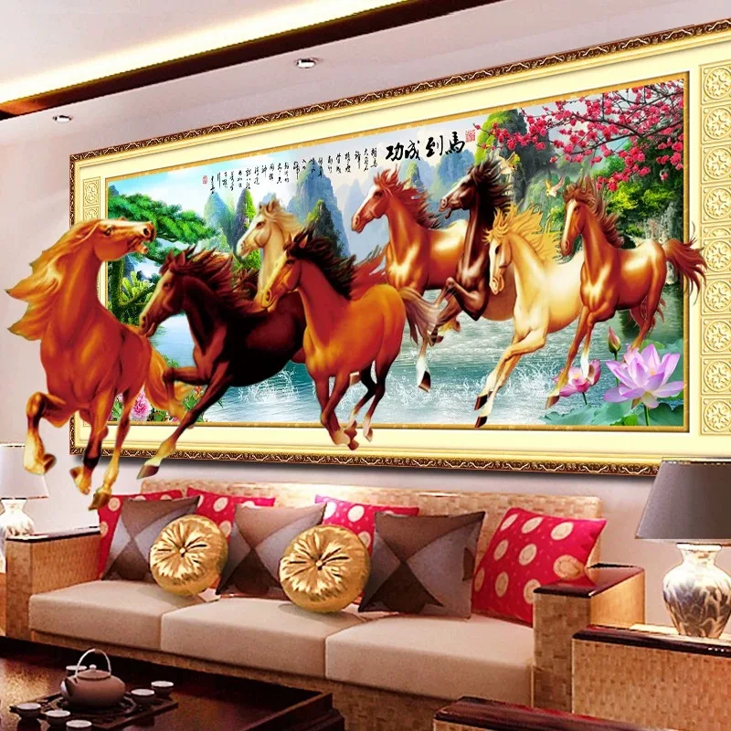 150cm Kit for Needlework DIY Cross stitch Embroidery kit,Successful Business Horse Pattern Cross-Stitch Painting Wall Decor Gift
150cm Kit for Needlework DIY Cross stitch Embroidery kit,Successful Business Horse Pattern Cross-Stitch Painting Wall Decor Gift