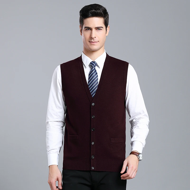 Men Thick Wool Cardigan Vest Autumn & Winter Plain Sleeveless Sweater Vest Male Casual V-Neck Warm Knitwear
Men Thick Wool Cardigan Vest Autumn & Winter Plain Sleeveless Sweater Vest Male Casual V-Neck Warm Knitwear