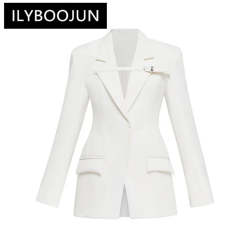 Designer Buckle Strap Blazer Notched Collar Couvered Button Long Sleeve Waist Beige Suit Jackets Summer 2024 New CPDB119
Designer Buckle Strap Blazer Notched Collar Couvered Button Long Sleeve Waist Beige Suit Jackets Summer 2024 New CPDB119