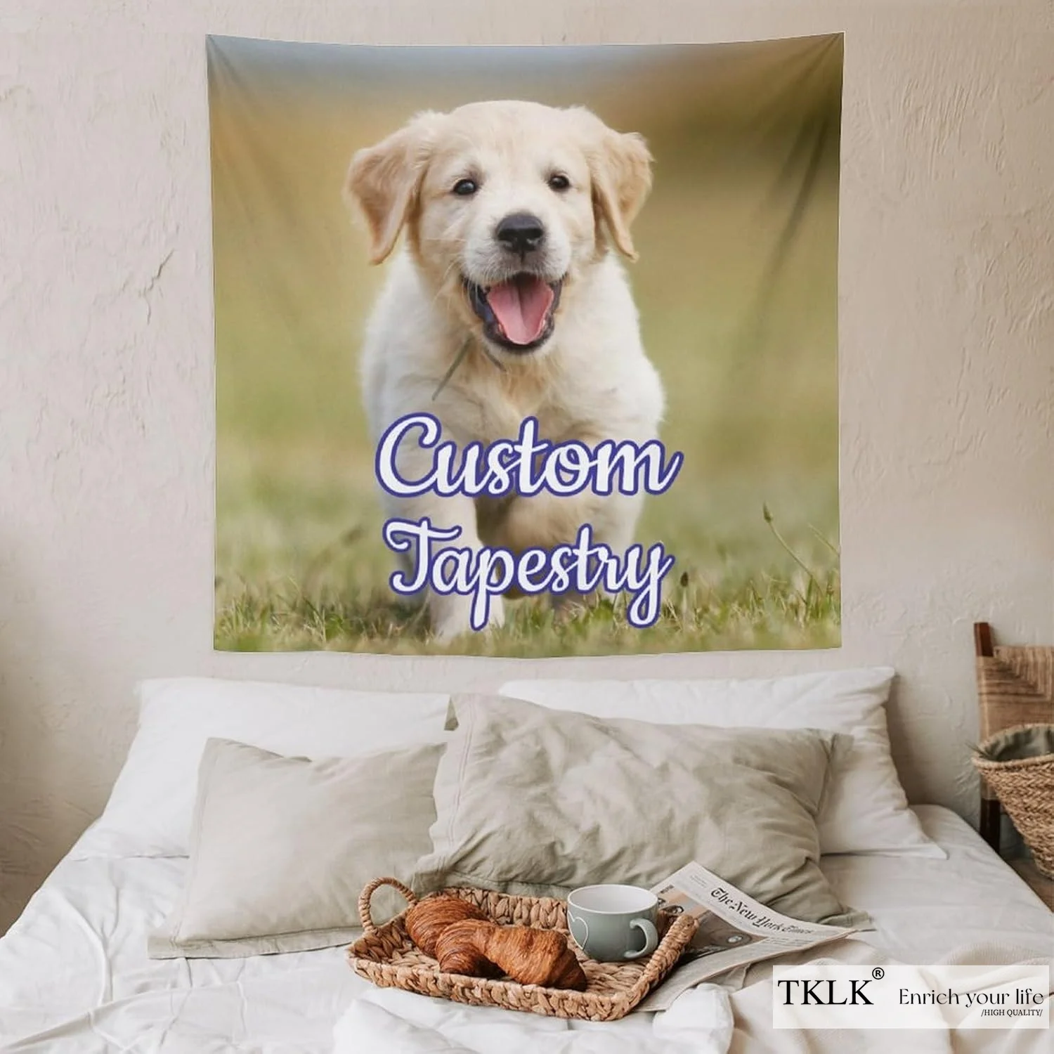 1pc Customized Polyester Square Tapestry- Single-Sided with 4 Grommets, Perfect for Wall Decoration, Ideal Gift For Birthday 
1pc Customized Polyester Square Tapestry- Single-Sided with 4 Grommets, Perfect for Wall Decoration, Ideal Gift For Birthday