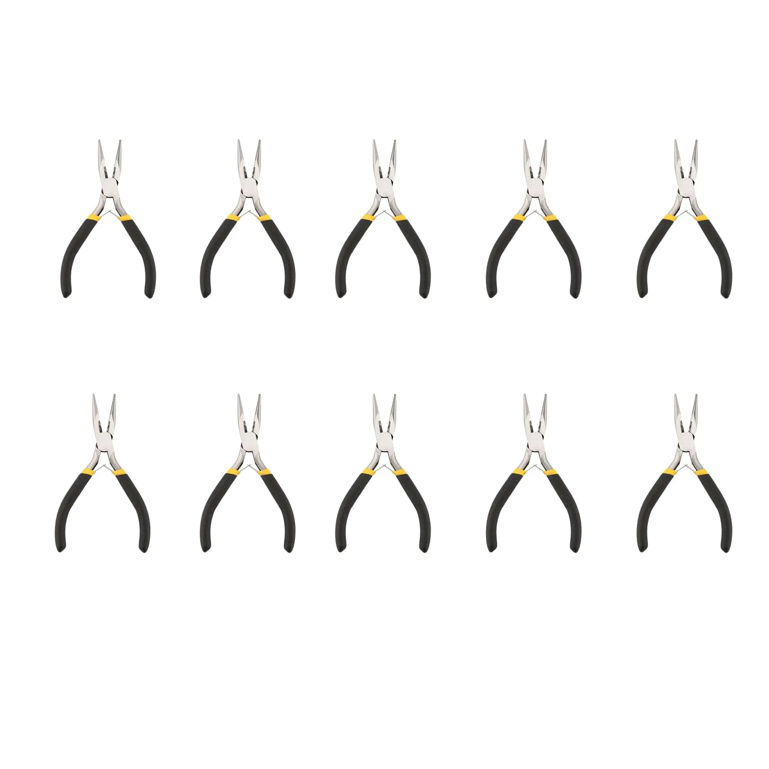 10Pcs Portable Durable Carbon Steel Forging Jewellery Pliers Light Weight Mini Pliers Hand Tools Round Flat Long Nose Pliers
10Pcs Portable Durable Carbon Steel Forging Jewellery Pliers Light Weight Mini Pliers Hand Tools Round Flat Long Nose Pliers