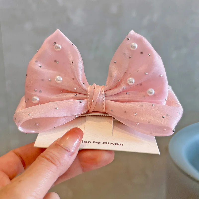 Sparkly Christmas Hair Bows for Girls Red Blue Pink Pearl Ribbon Hair Clips Kids Party Hair Accessories
Sparkly Christmas Hair Bows for Girls Red Blue Pink Pearl Ribbon Hair Clips Kids Party Hair Accessories