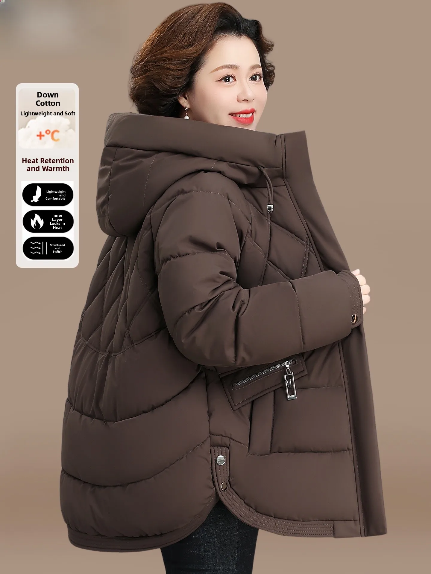 plus Size Winter Jaet Women's down Cotton Coat Warmth Faionable Large Code Polyester Fiber Zipper Closure Hooded Coat
plus Size Winter Jaet Women's down Cotton Coat Warmth Faionable Large Code Polyester Fiber Zipper Closure Hooded Coat