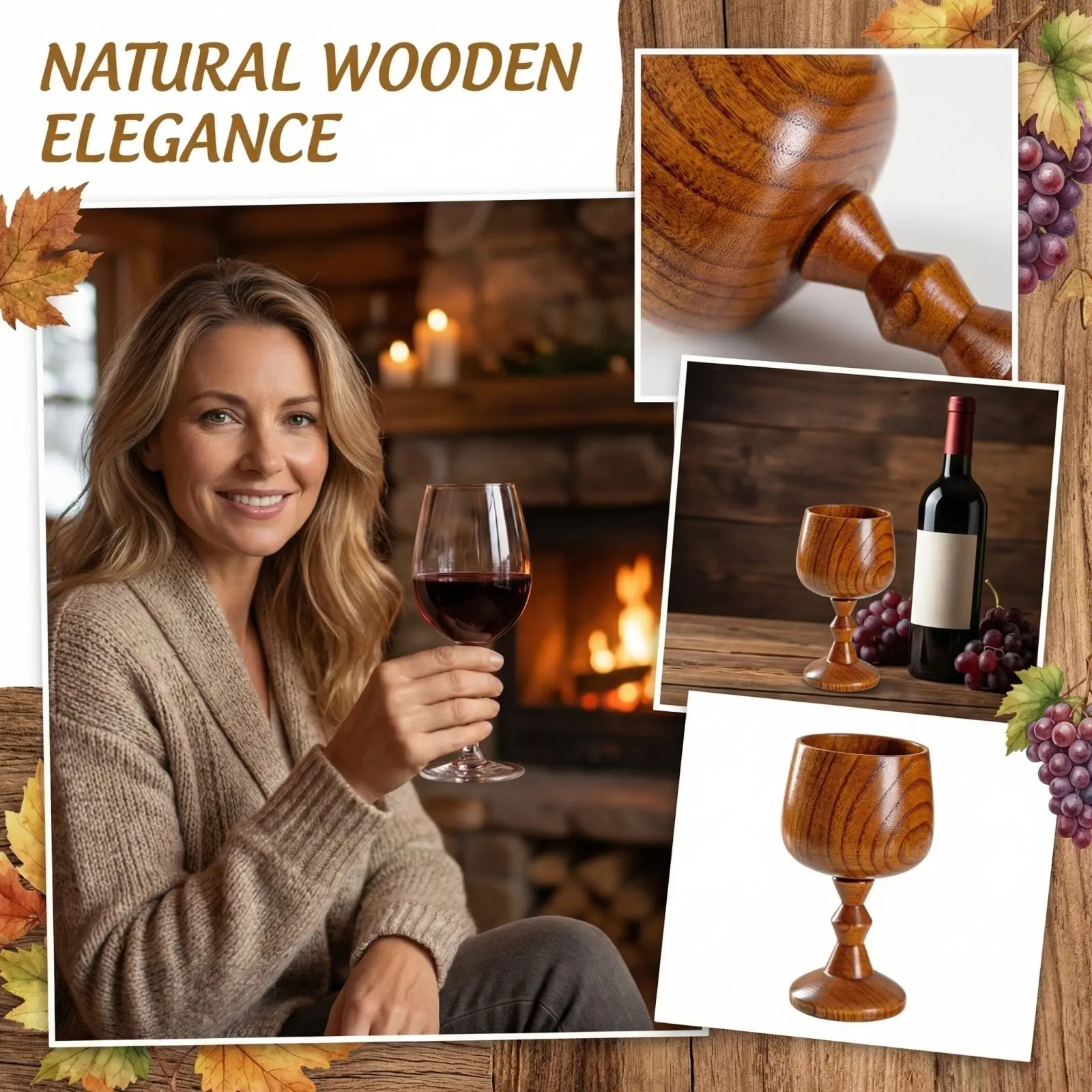 1pc Wooden Goblet, Handmade Wooden Stemmed Cup, Stylish Wooden Stemmed Wine Glass, Suitable For Parties and Festivals
1pc Wooden Goblet, Handmade Wooden Stemmed Cup, Stylish Wooden Stemmed Wine Glass, Suitable For Parties and Festivals