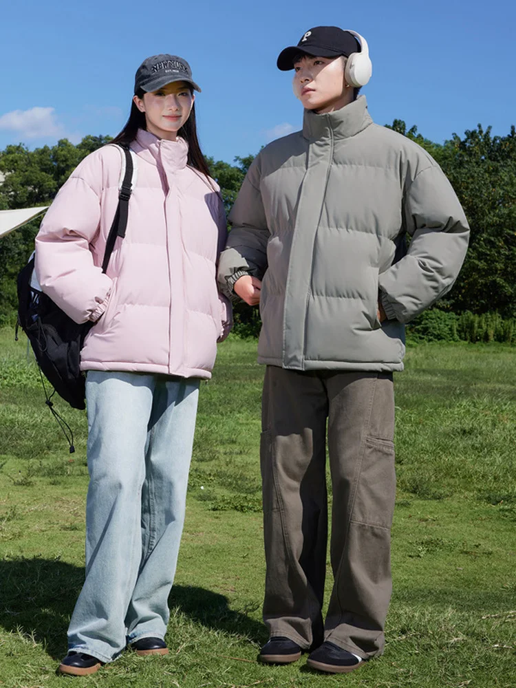 Thiened Cotton Jaet for Men And Women Winter Warm Stand Collar Bread Sle Clothing Faionable Urban Youth Casual Wear
Thiened Cotton Jaet for Men And Women Winter Warm Stand Collar Bread Sle Clothing Faionable Urban Youth Casual Wear