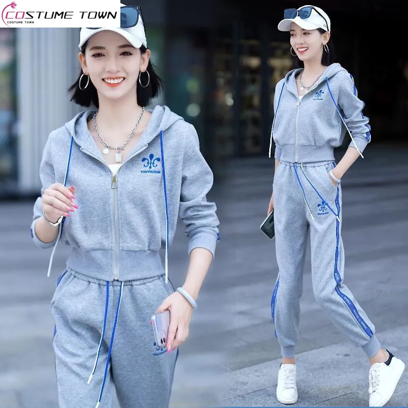 Spring sports suit for women 2025 Korean version slim fit sportswear casual fashion two-piece set
Spring sports suit for women 2025 Korean version slim fit sportswear casual fashion two-piece set