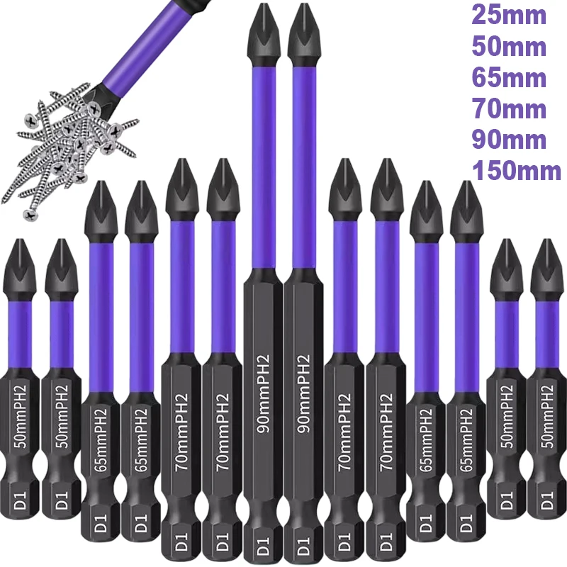 Magnetic Screwdriver Drill Bits Non-slip Cross Head Impact Driver Bit Hex Shank Anti-Slip Drill Bits Electric Screwdriver Tips
Magnetic Screwdriver Drill Bits Non-slip Cross Head Impact Driver Bit Hex Shank Anti-Slip Drill Bits Electric Screwdriver Tips