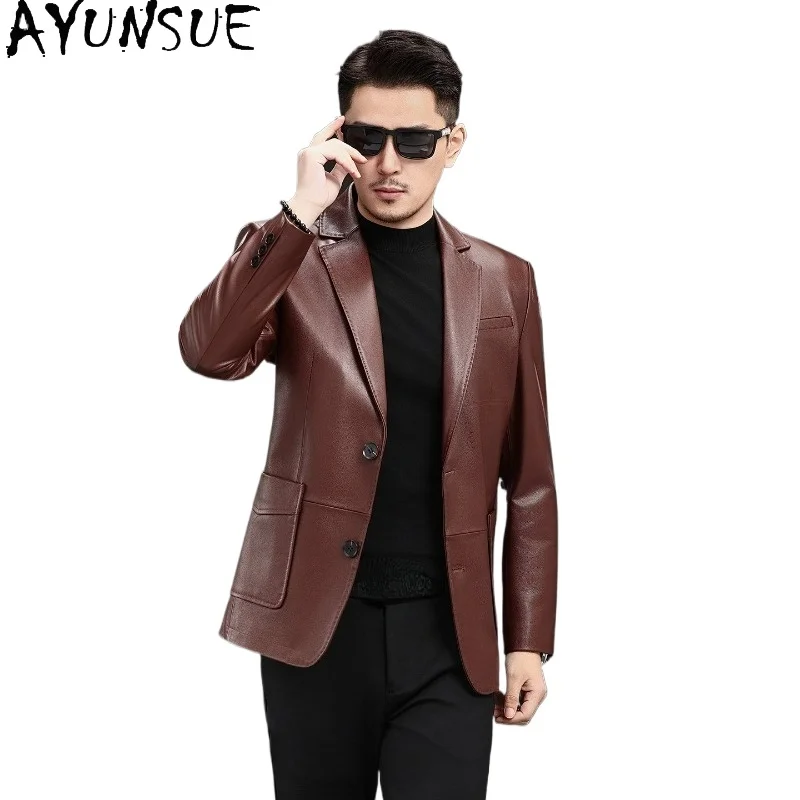 AYUNSUE Top Layer Cowhide Genuine Leather Jacket Men High-end Vintage 100% Real Leather Suit Coat Korean Style Jackets Outerwear
AYUNSUE Top Layer Cowhide Genuine Leather Jacket Men High-end Vintage 100% Real Leather Suit Coat Korean Style Jackets Outerwear